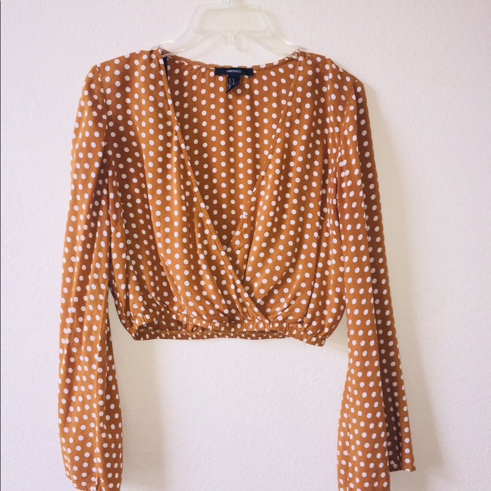 Poka Dotted yellow cropped surplice